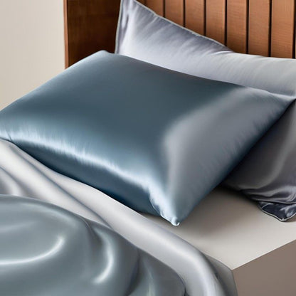 Калъфка за възглавница от естествена коприна – Синьо