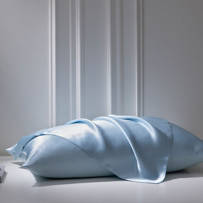 Калъфка за възглавница от естествена коприна – Синьо