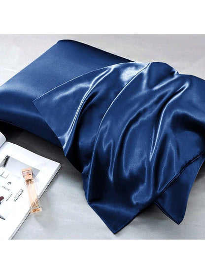 Калъфка за възглавница от естествена коприна – Tъмно Синьо